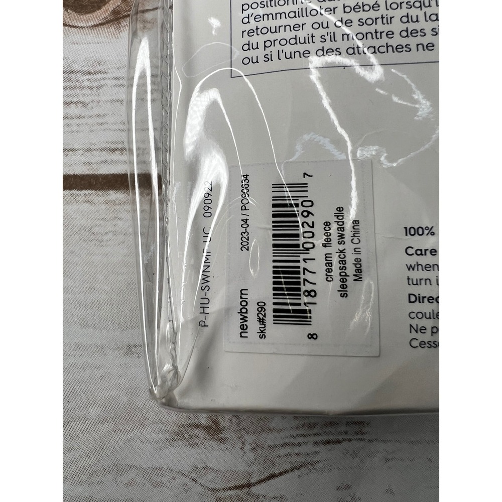 NEW HALO SleepSack Swaddle Cream Micro-Fleece 3-Way Adjustable 3.0 TOG NB/NN - Picture 6 of 7